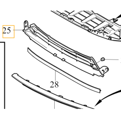 VOLVO V60CC II atrapa dolna kratka grill zderzaka przód OE
