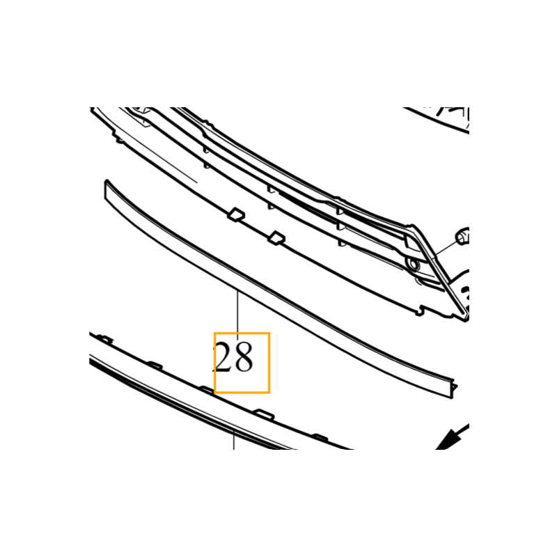 VOLVO S60 V60 V60CC II listwa uszczelka osłony zderzaka przód OE