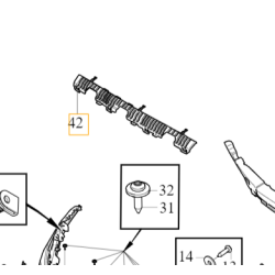VOLVO V60CC II wzmocnienie absorber listwa górna zderzaka przód OE