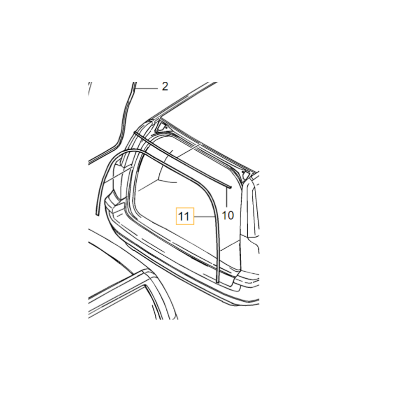 VOLVO V70 XC70 uszczelka klapy bagażnika OE