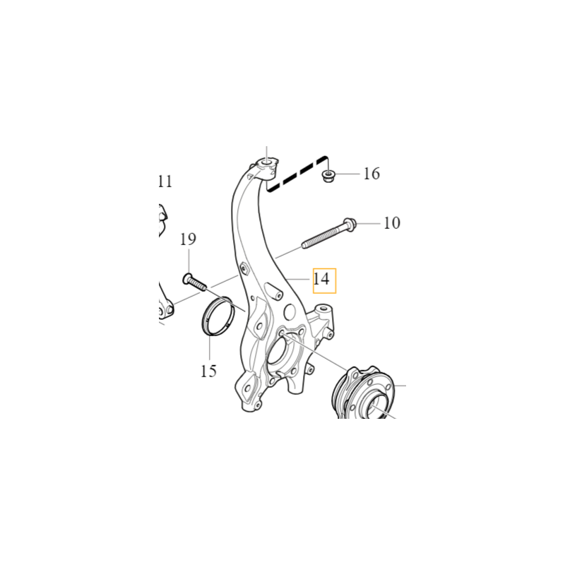 VOLVO S60 III V60 II prawa zwrotnica zawieszenia przód OE