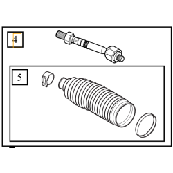 VOLVO S60 III V60 S90 S90L V90 II drążek kierowniczy z osłona zestaw OE