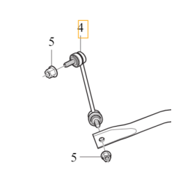 VOLVO S60 III V60 II prawy łącznik drążka stabilizatora przód OE