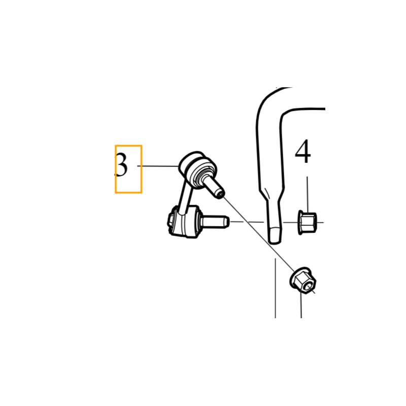VOLVO S60 V60 S90 V90 XC60 XC90 II lewy łącznik drążka stabilizatora tył OE