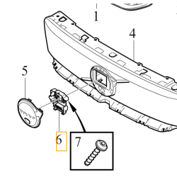 VOLVO XC40 Recharge wspornik kamery klips atrapy zderzaka przód OE