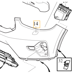 VOLVO C40 XC40 prawa zaślepka spryskiwacza przód OE