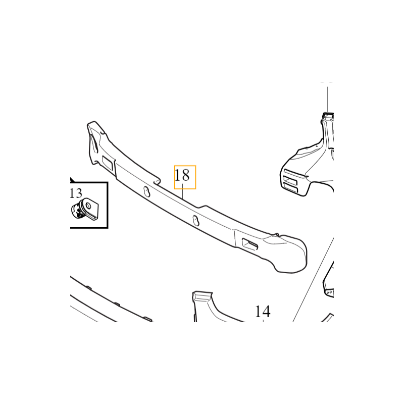 VOLVO C40 XC40 wzmocnienie absorber zderzaka przód OE