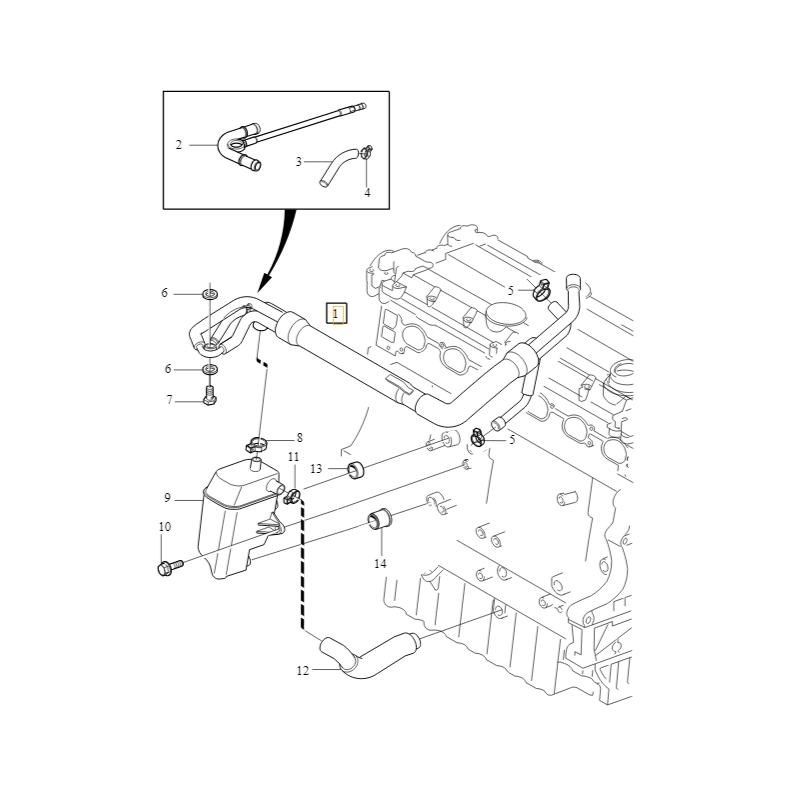 VOLVO XC90 2,9T separator oleju puszka odma odpowietrzenie skrzyni korbowej OE