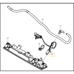 VOLVO V60 V90 XC60 XC90 II zestaw dysza spryskiwacz kamery tył OE 32390891