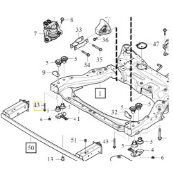 VOLVO S60 V60 S90 V90 XC60 XC90 II śruba kołyski sanek ramy OE 30746669