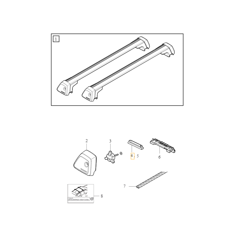 VOLVO V90 V60 XC40 XC60 XC90 II guma podstawa bagażnika OE 31428650