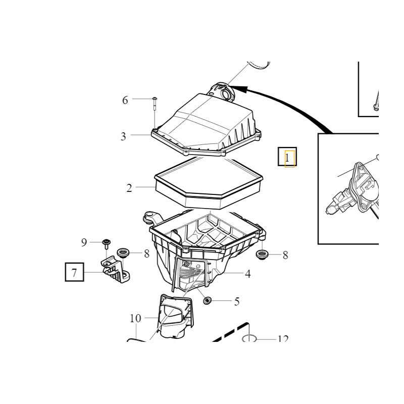 VOLVO S60 V60 S90 V90 XC60 XC90 II obudowa filtr powietrza OE 31474862