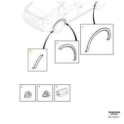 VOLVO S60CC II listwa poszerzenie błotnik zderzak tył lewy OE 31448246