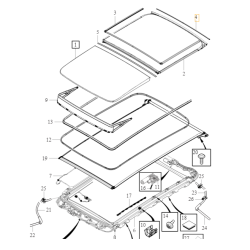 VOLVO XC90 II uszczelka szyberdachu panoramy 32216220