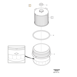 VOLVO S60 S90 XC40 XC60 XC90 II obudowa nakretka filtra oleju 2.0T OE