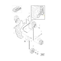 VOLVO S60 S80 V70 XC70 XC90 pasek klinowy osprzętu alternatora OE 30731811