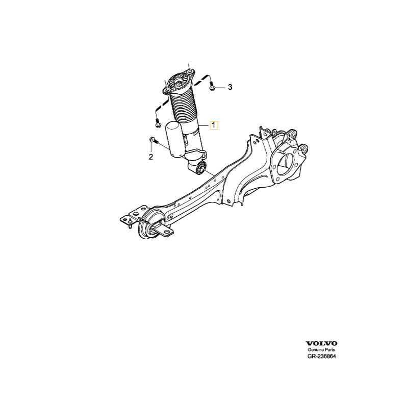 VOLVO S80 V70 amortyzator poziomujący aktywny NIVOMAT zawieszenie tył OE