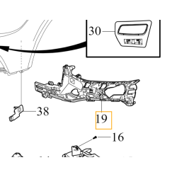 VOLVO V90 V90CC prawy wspornik ślizg mocowanie zderzaka OE