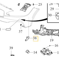 VOLVO S90 V90 V90CC lewy wspornik koszyk czujnika zderzak przód OE