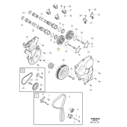 VOLVO S60 V60 S90 V90 XC40 XC60 XC90 koło zmiennych faz rozrządu wydech OE