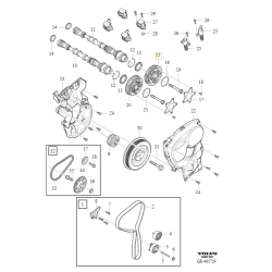 VOLVO S60 V60 S90 V90 XC40 XC60 XC90 koło zmiennych faz rozrządu ssący OE