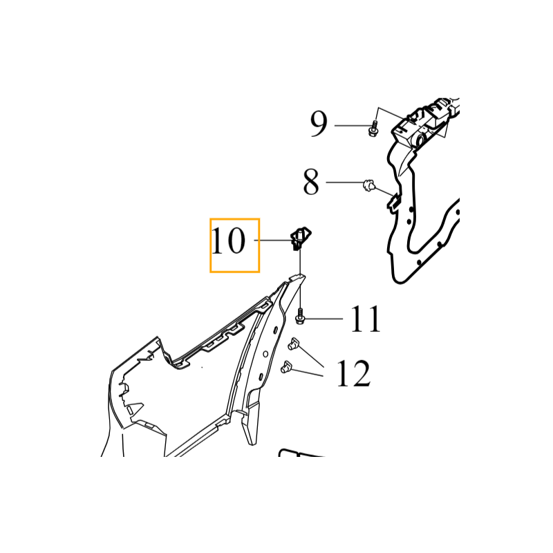 VOLVO S90 S90L V90 V90CC lewy wspornik mocowanie spinka zderzaka tył OE