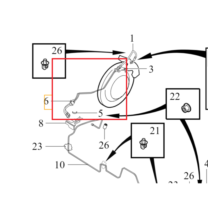VOLVO S60 V60 rurka sztywny...