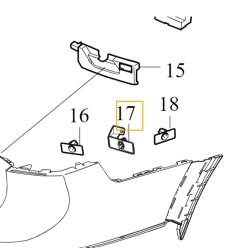 VOLVO V90CC prawy zewnętrzny wspornik koszyk czujnika zderzak tył OE