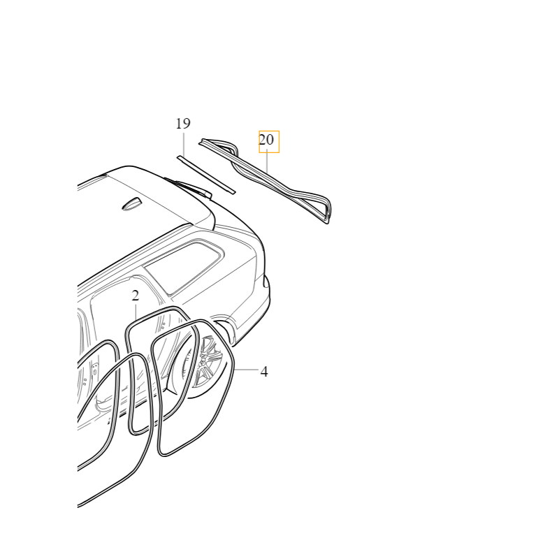 VOLVO V90 V90CC uszczelka karoseryjna tylnej klapy OE