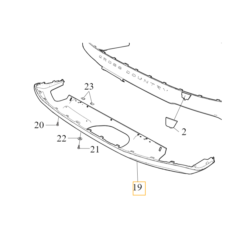 VOLVO V90CC listwa spoiler dokladka dyfuzor zderzaka tył OE