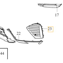 VOLVO XC60 II Plug-In prawa kratka zderzaka przód R-Design OE