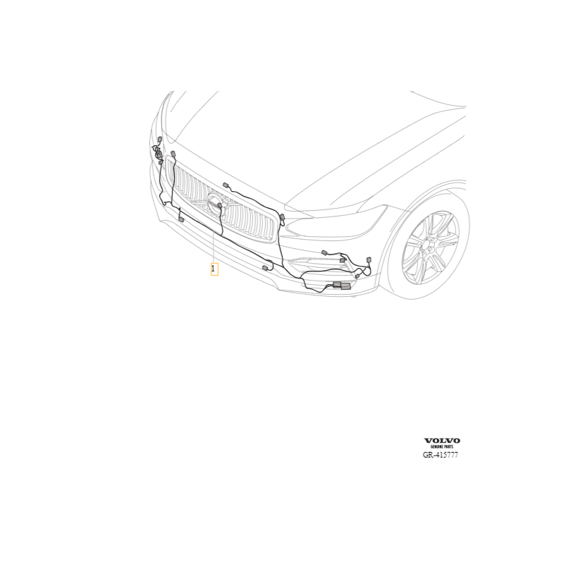 VOLVO S90 V90 wiązka zderzaka przód OE 31665359