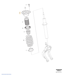 VOLVO S60 III V60 II górne łożysko mocowanie amortyzatora przód OE 31681384