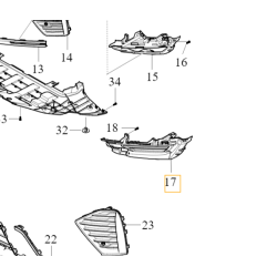 VOLVO XC60 II prawa kratka zaślepka halogenu zderzak przód OE