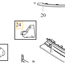 VOLVO XC60 II Plug-In prowadnica wspornik zderzak przód R-Design OE