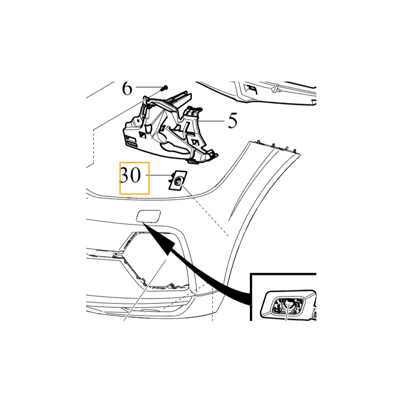 VOLVO XC60 II lewy zewnętrzny wspornik koszyk czujnika asysta przód OE