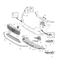 VOLVO XC60 II plyta osłona pod zderzak przód OE 32399300