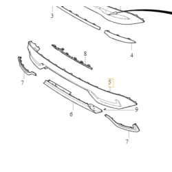 VOLVO XC60 II listwa nakładka dyfuzor zderzaka tył R-Design OE