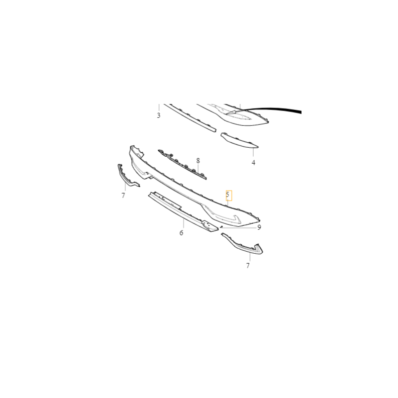 VOLVO XC60 II listwa nakładka dyfuzor zderzaka tył R-Design OE