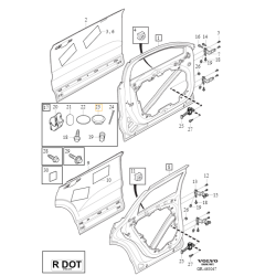 VOLVO zaślepka karoseryjna otworu drzwi 13mm OE 30666584
