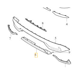 VOLVO XC60 II listwa nakładka środek dyfuzora zderzak tył R-Design OE