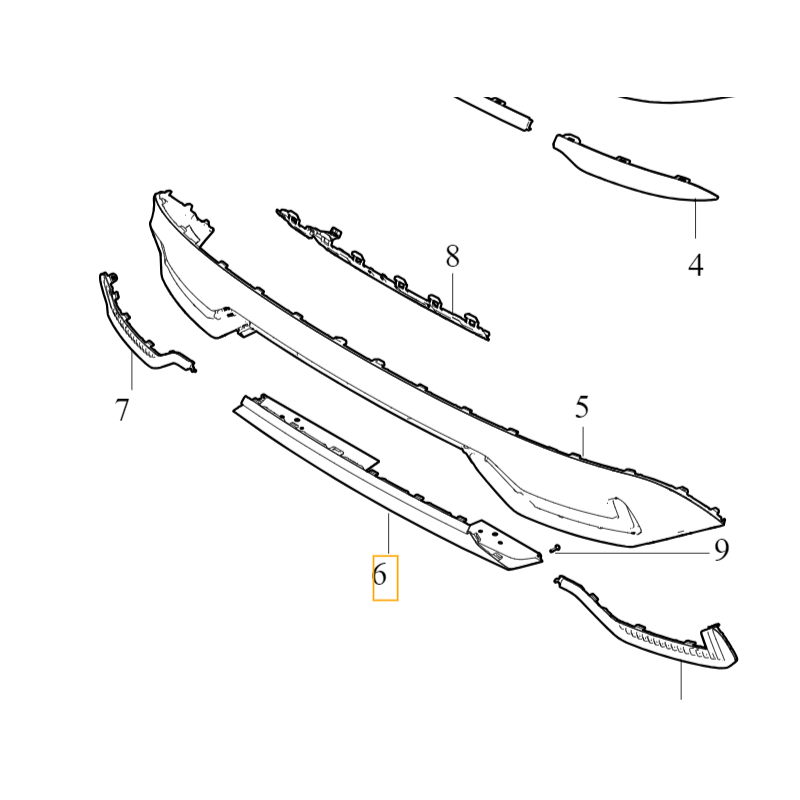 VOLVO XC60 II listwa nakładka środek dyfuzora zderzak tył R-Design OE