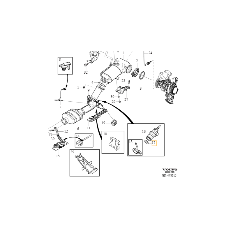 VOLVO V60 S90 V90 XC40 XC60 XC90 II uszczelka wtrysku AdBlue OE 31452624