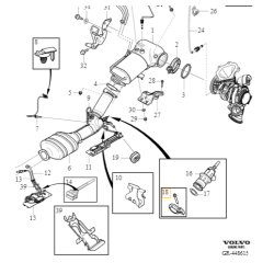 VOLVO V60 S90 V90 XC40 XC60 XC90 II obejma wtrysku AdBlue OE 32139790