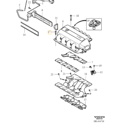 VOLVO S80 XC90 I śruba M7x23 kolektora ssącego 4.4 V8 B8444S OE 30741312