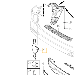 VOLVO XC60 II ślizg mocowanie wspornik zderzaka tył OE