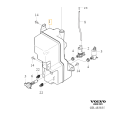 VOLVO C40 XC40 zbiornik płynu spryskiwaczy OE 32229651