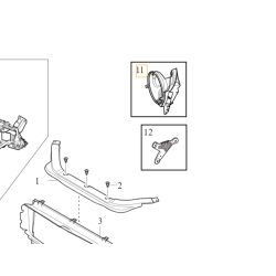 VOLVO XC60 II wlot ramka chłodnicy kierownica prowadnica powietrza OE