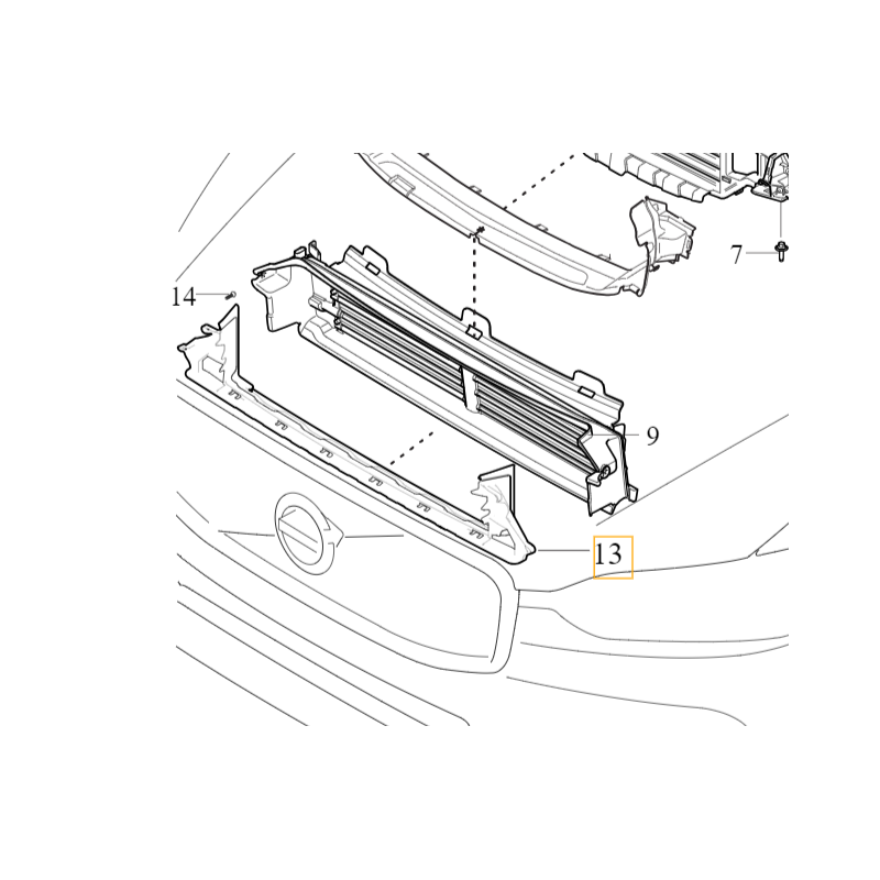 VOLVO XC60 II dolna prowadnica powietrza uszczelnienie zderzaka OE