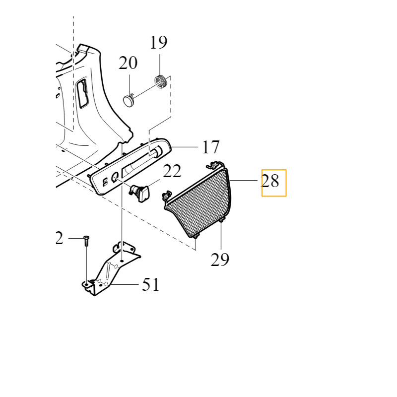 VOLVO V90CC boczna kieszeń...